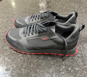 Baskets Hugo Boss Clay_Tenn_sd En Daim - Homme, Vert, Pointure UK 10 / EU 44 - Neuves En Boîte