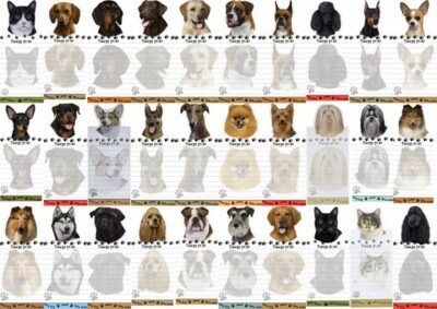 Notizblock Hund oder Katze in magnetischer Form - verschiedene Rassen