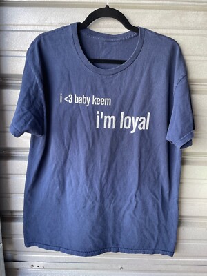 Baby Keem 'I Love Baby Keem I'm Loyal' Blue T-Shirt Merch Men's Large