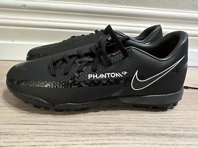 NIKE PHANTOM GT2 ACADEMY TF BLACK DARK SMOKE GREY SZ 6.5 [DC0803-001] NEW