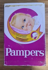 Vintage 80s Pampers diapers EMPTY BOX PAMPERS GIRL 60 nappies ONLY BOX 18-20 kgs
