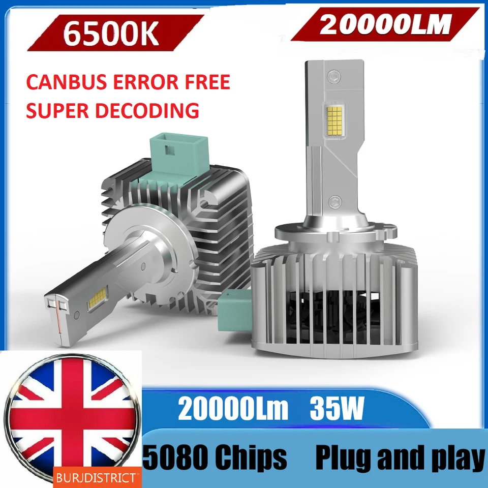 D1S D2S D3S XENON Headlight Bulbs OEM Upgrade Kit 20000Lm 6500K 70W Plug & Play - Image 2 of 4