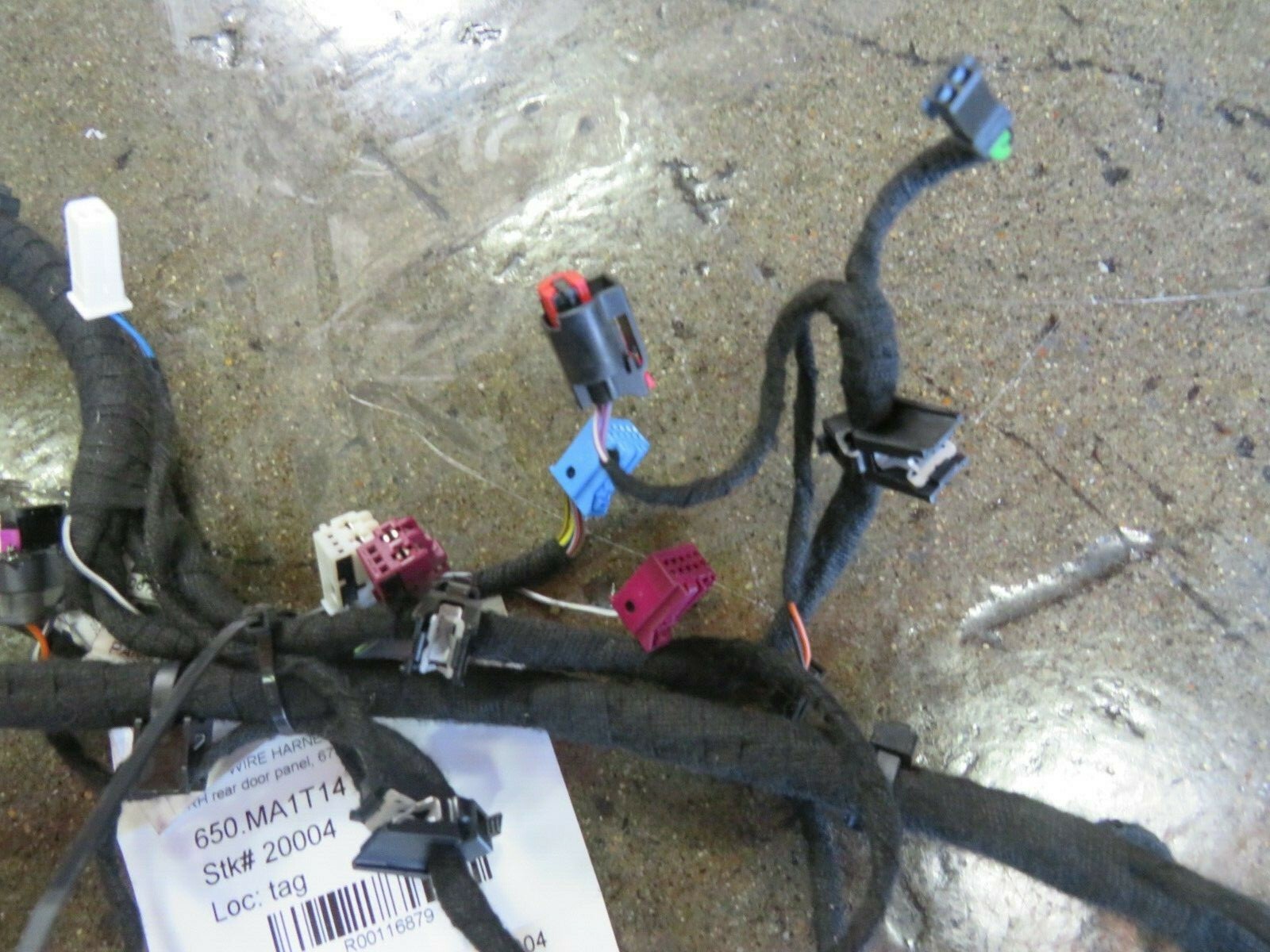 2014 Maserati Quattroporte, RH, Rear Door Panel Wire Harness Used, P/N 670007552