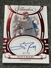 SCOTT ROLEN 2023 Flawless Ruby Parallel Signatures AUTO Card # 1/20 PHILLIES