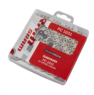 SRAM Fahrrad Kette Fahrradkette PC 1031 inkl. PowerLock 114 Glieder 10 fach