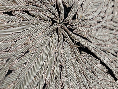 Tischdecke - Vintage - Unikat - Indien - Handarbeit - Metall - Stickerei - Samt - Bild 2 von 8