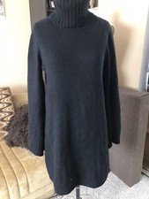 Alice and Olivia Short Sweater Dress Sz M Black Angora Blend Soft Cozy