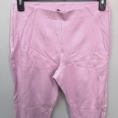 HUE Pink Cloud Simply Stretch Skimmer Leggings w/ Zip Hem Size Large U18749 - Picture 3 of 12