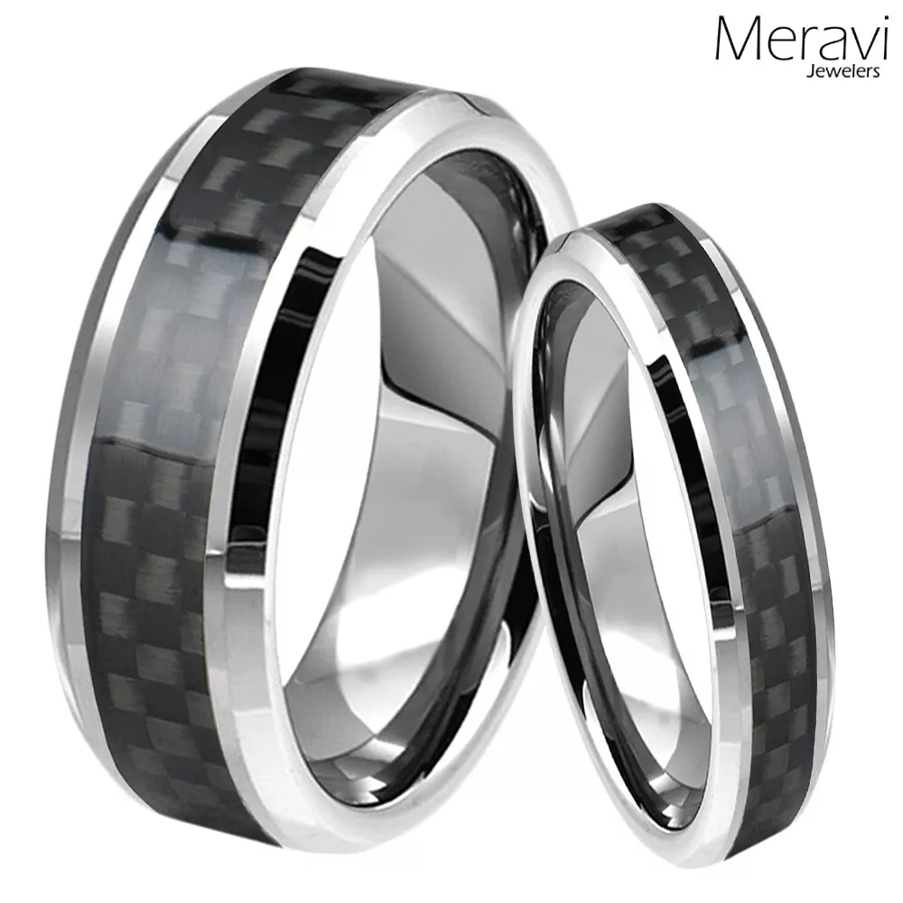 Tungsten wedding sets for him and her outlet