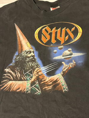 Vintage 2001 Styx Man of Miracles Tour T-Shirt Adult Size X-Large