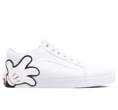 Vans X Disney Mickey Mouse Old Skool White Glove Hand Shoes