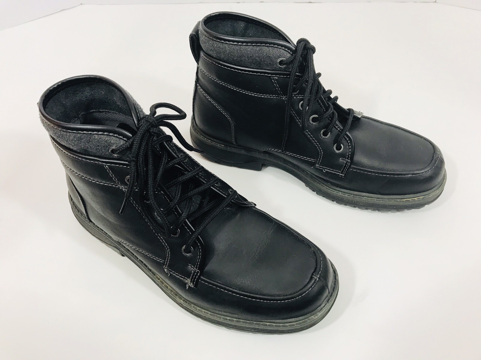 Thom Mcan Mens Black Boots Size 9.5 Oxford Style Leat… Gem