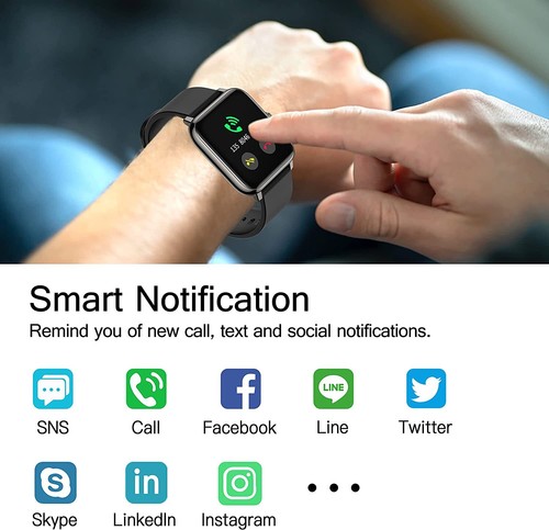 Smartwatch con monitor pressione sanguigna frequenza cardiaca per Samsung Galaxy A14 5G - Foto 12 di 38