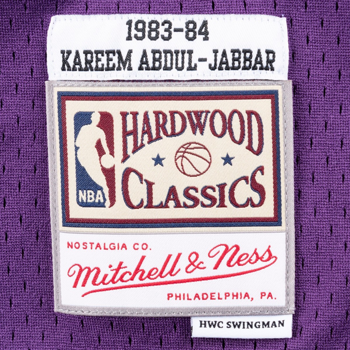 LA.Lakers #33 Kareem Abdul-Jabbar Mitchell & Ness 1996-97 Hardwood Cla Swingman Jersey Gold Stitched American Basketball Jersey