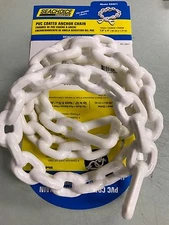 ANCHOR CHAIN PVC COATED 1/4" X 4FT BOAT SIZE 16 TO 32FT SEACHOICE 44421 BOATS 