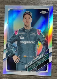 2021 Topps Chrome Formula 1 Aston Martin Refractor Portrait Sebastian Vettel #7
