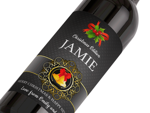 Personalised Christmas wine bottle label, /XMAS GIFT/ Any occasion/New year - Picture 6 of 8