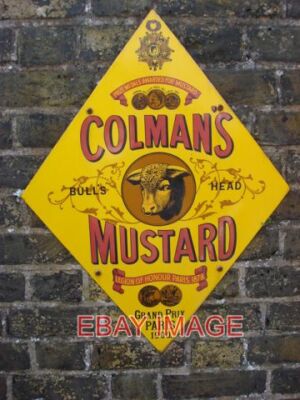 PHOTO  COLMAN'S MUSTARD ADVERT THIS ADVERTISEMENT IS ON THE FOOTBRIDGE OF QUAINT