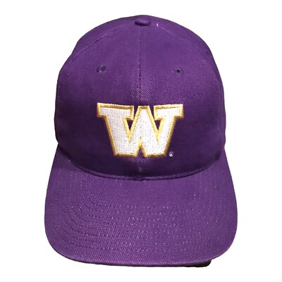 VTG 90's Washington Huskies Nike Swoosh Team Sports Snapback Hat Cap Two-Tone