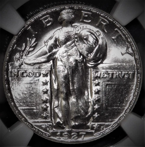 *TOP POP* Blast White 1927-D NGC MS 67 STANDING LIBERTY 25C Low Mintage