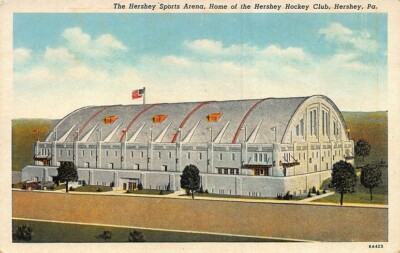 Hershey Pa Die SPORTS Arena Heim Of '' Hockey Verein Zoll Postkarte