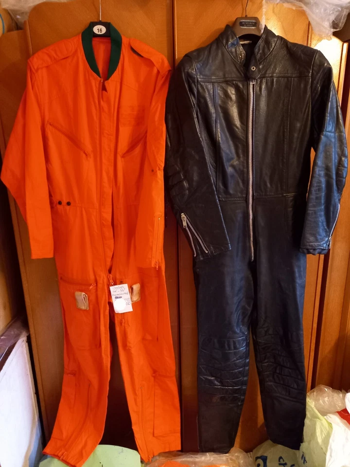 x2 Ladies VINTAGE  1960/70s Parachute  Jumpsuit & Ladies Leather Motorbike suit - Image 2 of 4
