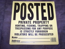 Large New Private Property 2 Signs HIGH QUALITY THICK 11"x11" New