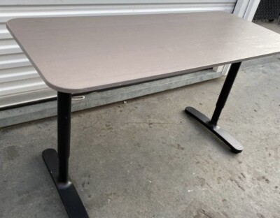 IKEA Bekant Adjustable Height Home Office Desk - 63 Inches, Grey