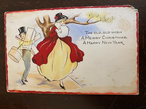 Vintage Postcard, Christmas, 1918, Signed, Postmarked - 第 1/1 張圖片