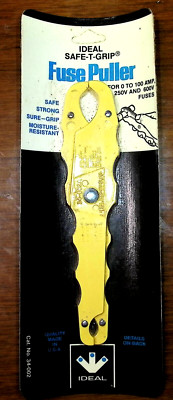 Ideal 34-002A 7-1/2''  Fully Insulated Safe-T-Grip Fuse Puller 600V  0-100 A USA