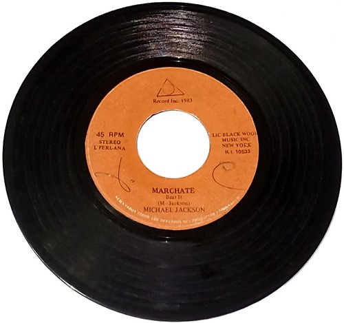 MICHAEL JACKSON "Beat it (Márchate)" 1983 PERU, SPANISH TITLES, BOOTLEG 7" (VG+) - Picture 3 of 5