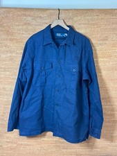 Image of Polo Ralph Lauren Mens Navy Blue Washed Twill Overshirt Mens Size XL NWT