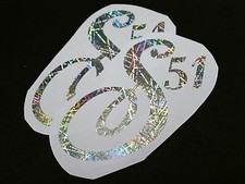 2x Aufkleber Simson S51 Oilslick Lines Hologramm Seitendeckel alter Schriftzug