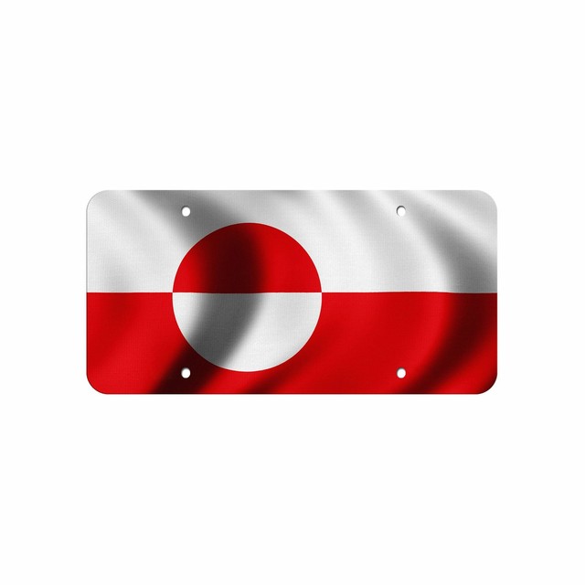 Aluminum License Plate Flag of Greenland (Greenlander) Many Options