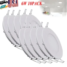 10Pack 4Inch LED Ceiling Lights Ultra-Thin Recessed Retrofits Kit 6000K Daylight