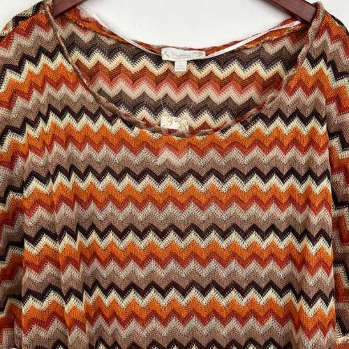 Womens Weekend Suzanne Betro Large Chevron Knit Hem Tunic - Imagen 3 de 4