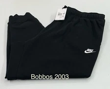 Nike Women's Active Sportswear Standard Fit Mid Rise Pants Jogger, Black,Size 2X