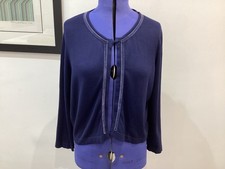 Dickins & Jones navy blue dark purple cardigan size L fits 14 16