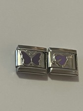 Nomination Style Charm Set Purple Butterfly C...