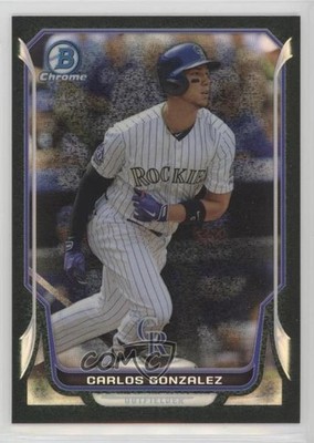 2014 Bowman Chrome Black Static Refractor 18/35 Carlos Gonzalez #37 e6p
