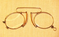 ANTIQUE QUEVEDO TYPE CLIP-ON GLASSES 1900