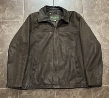 Eddie Bauer Brown Leather Jacket Men s Size L