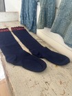 Circa 1920's  Pennsylvania  Amish Wool Long Stockings Purple Red Pink Decoration — photo 7
