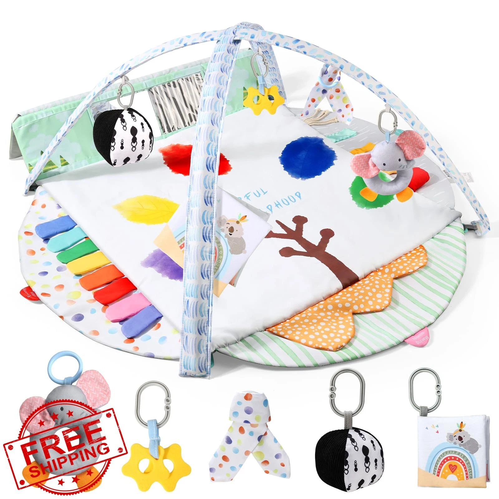 BLF FUN Sensory Baby Play Mat Montessori Gym