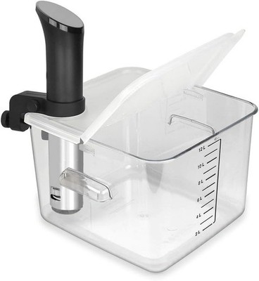 Sous Vide Container 12 Quart Collapsible Hinged Lid for Anova Cooker New