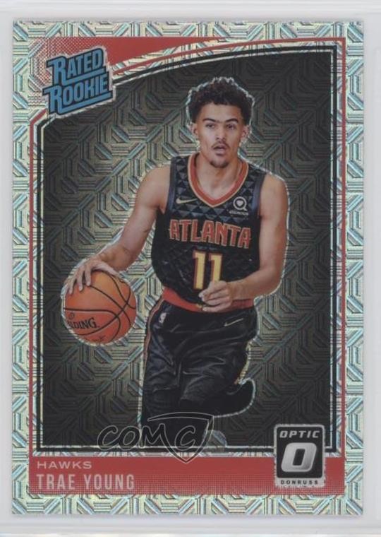2018-19 Panini Donruss Optic Rated Rookie Choice Prizm Trae Young #198 4f5