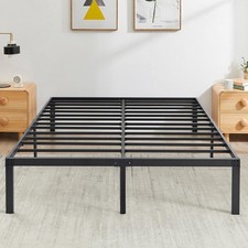 14" Full Metal Platform Bed Frame,Heavy Duty Steel Slat/Easy Assembly Mattres...