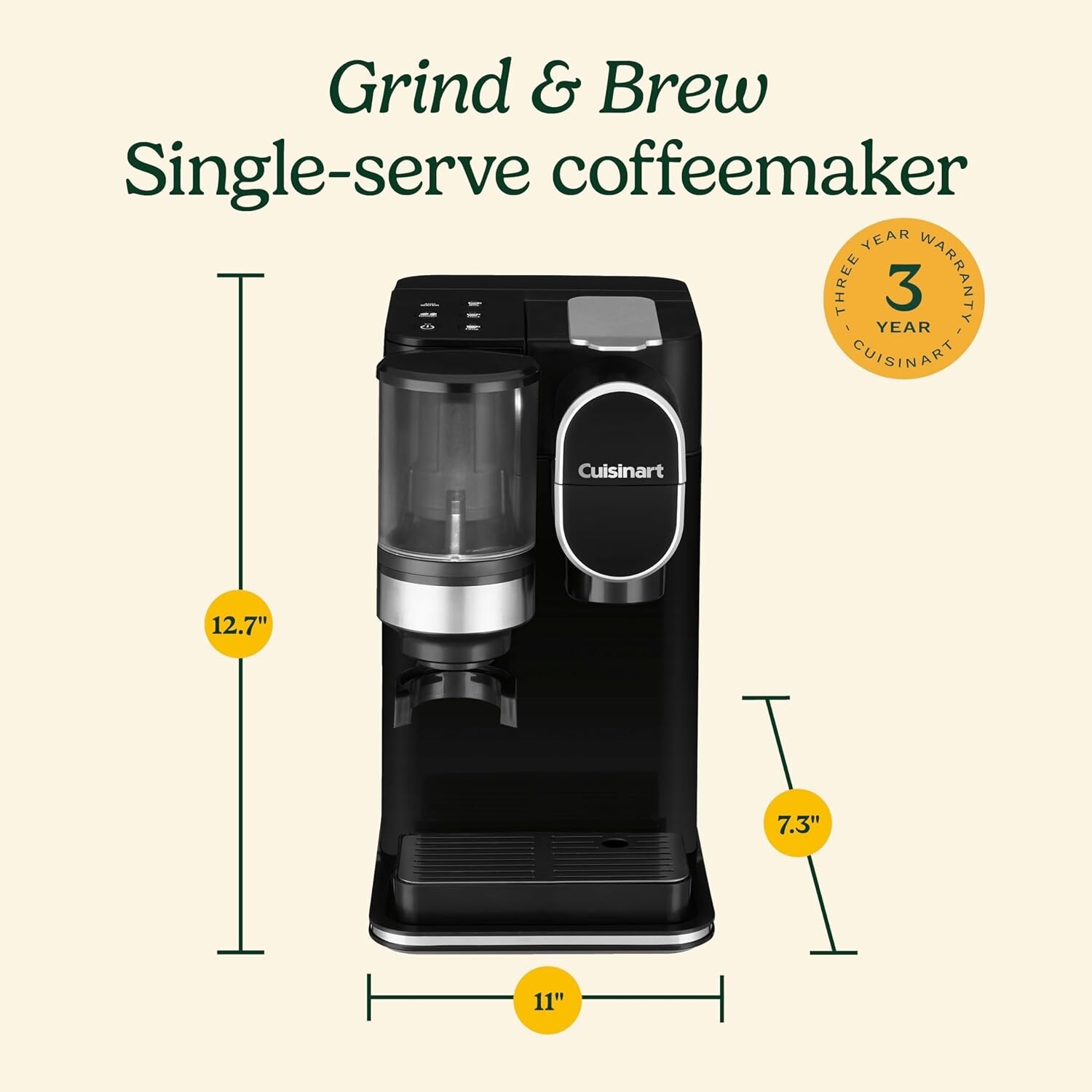 Cuisinart Single Serve Coffee Maker Grinder Missing Drip Tray Reservoir Lid