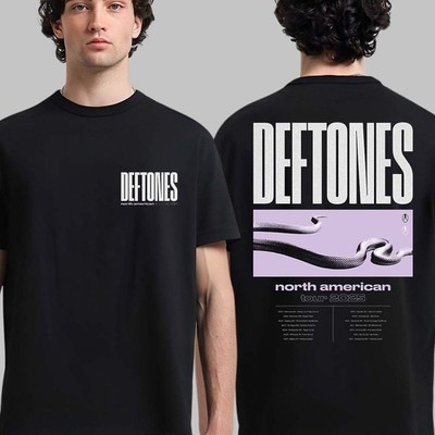 Deftones North American Tour 2025 Merch Date Back Two Sided T