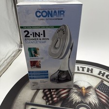Conair Turbo Extremesteam 2 in 1 Steamer and Iron with Gentle Temp Accessories